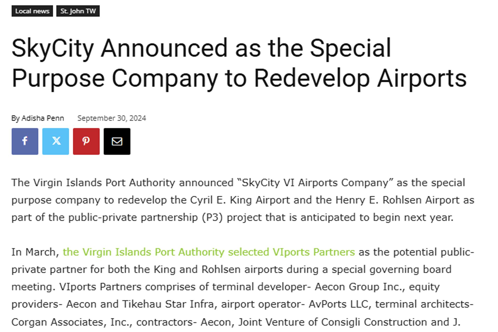 SkyCity Announced as the Special Purpose Company to Redevelop Airports